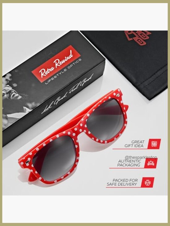 Retro Polka Dot Sunglasses UV400 Protection Polycarbonate Frames main image 7